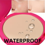 Pressed Powder Foundation Waterproof Matte Full Coverage for Light to Medium Skin