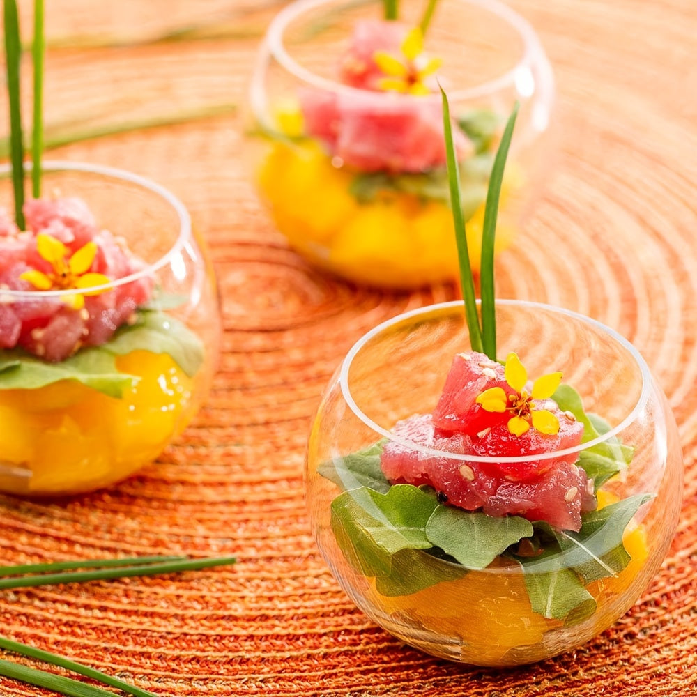 20 Pack Small Clear Plastic Dessert Cups 2.5oz Recyclable Shatter-Resistant