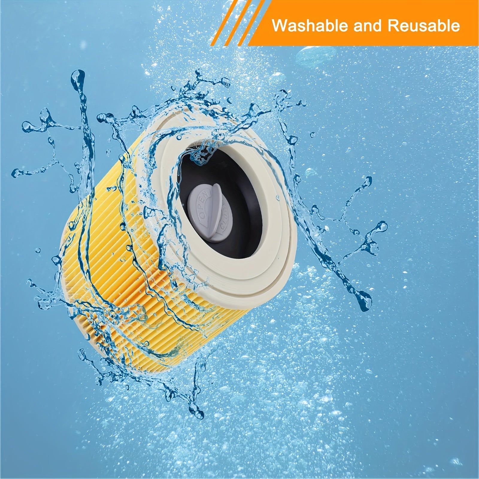 Replacement Cartridge Filter for Wet Dry Vacuum Cleaner Set of 2