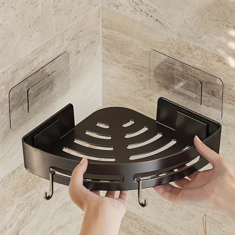 Triangle Corner Bathroom Shelf Space Saver for Shower Organizing Shampoo and Cosmetics