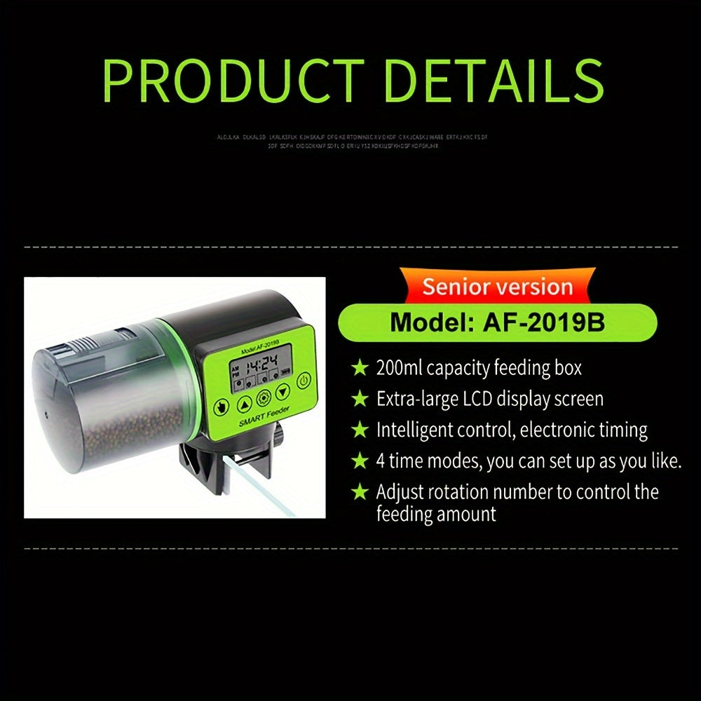 Automatic Fish Feeder with Smart Timer Large Capacity for Aquarium Tank 1-3 Pieces