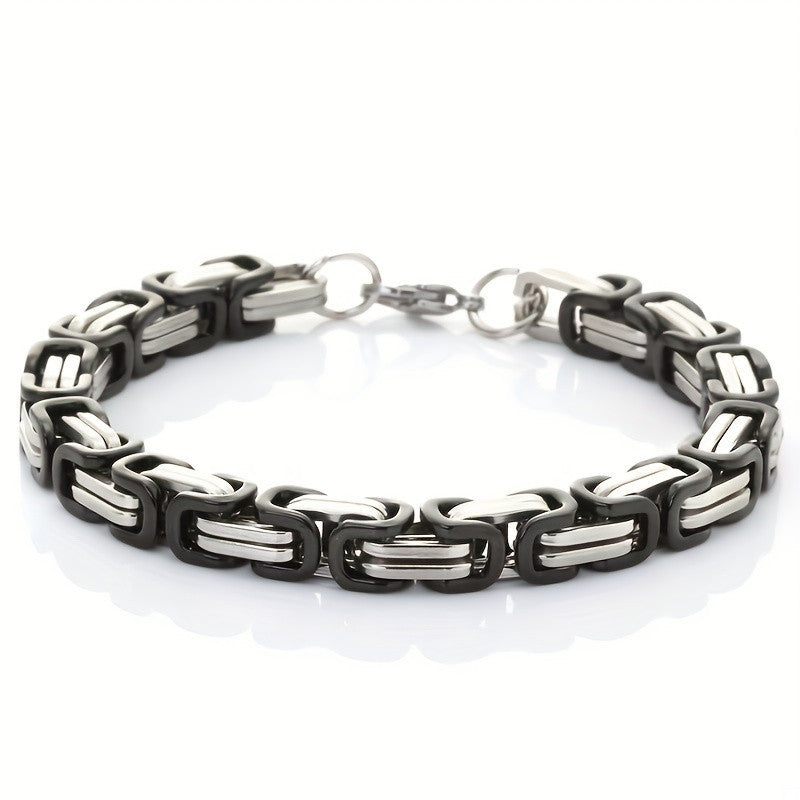 Men's Stainless Steel Chain Bracelet 21cm Hip Hop Jewelry Classic Fashion