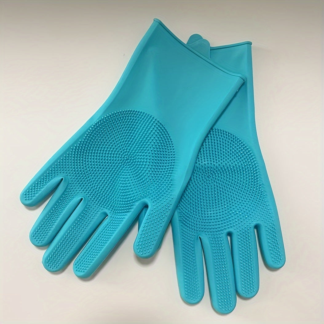 Silicone Pet Bathing Gloves Waterproof Tear-Resistant for Grooming and Shedding