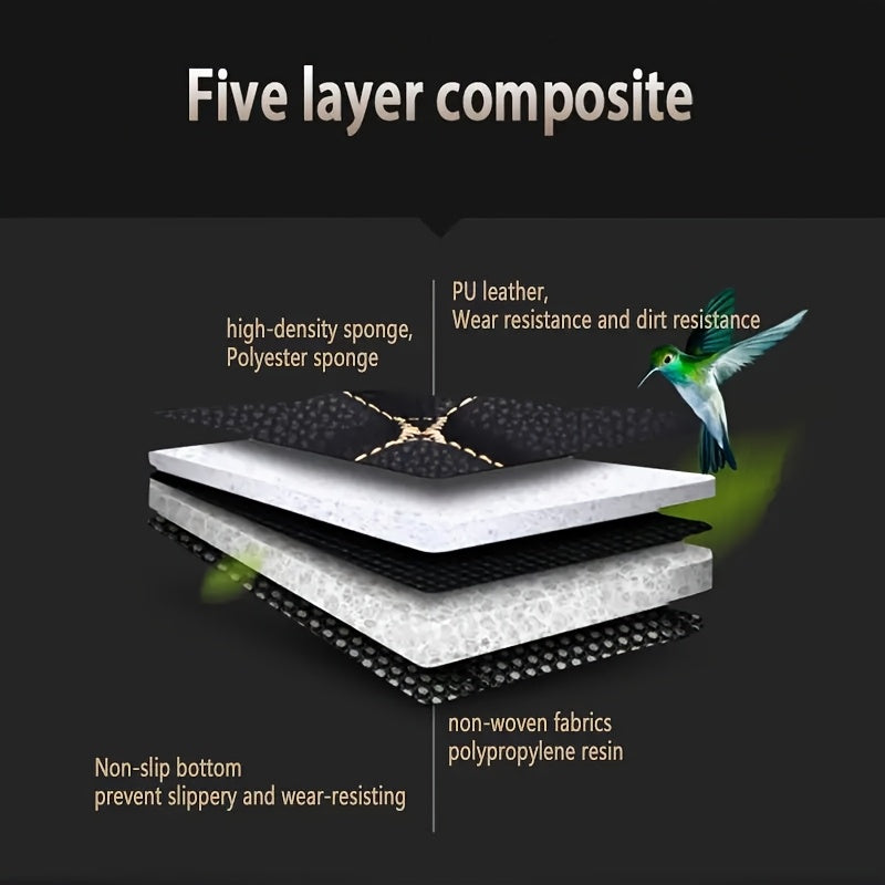 Car Trunk Mat Leather Style for SUV 7-Seater Non-Slip Wear-Resistant