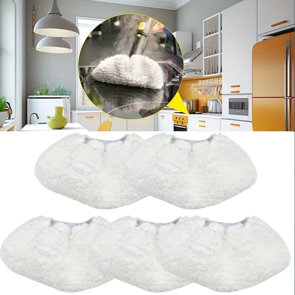 Set of 12 Microfiber Steam Mop Pads for Floors, Washable and Durable