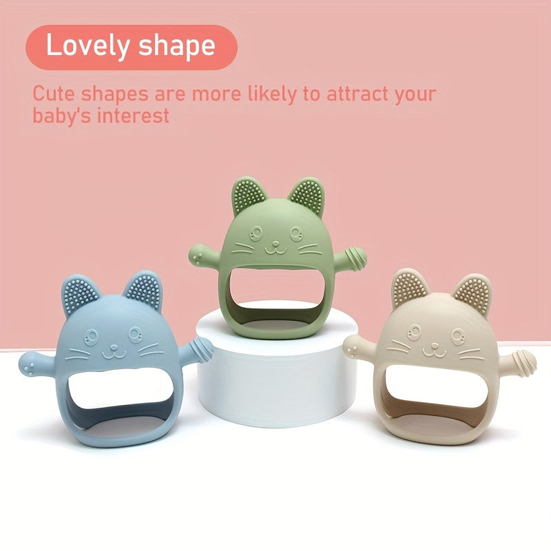 Adorable Silicone Rabbit Teething Gloves for Kids Non-Toxic Soft Chew Toy