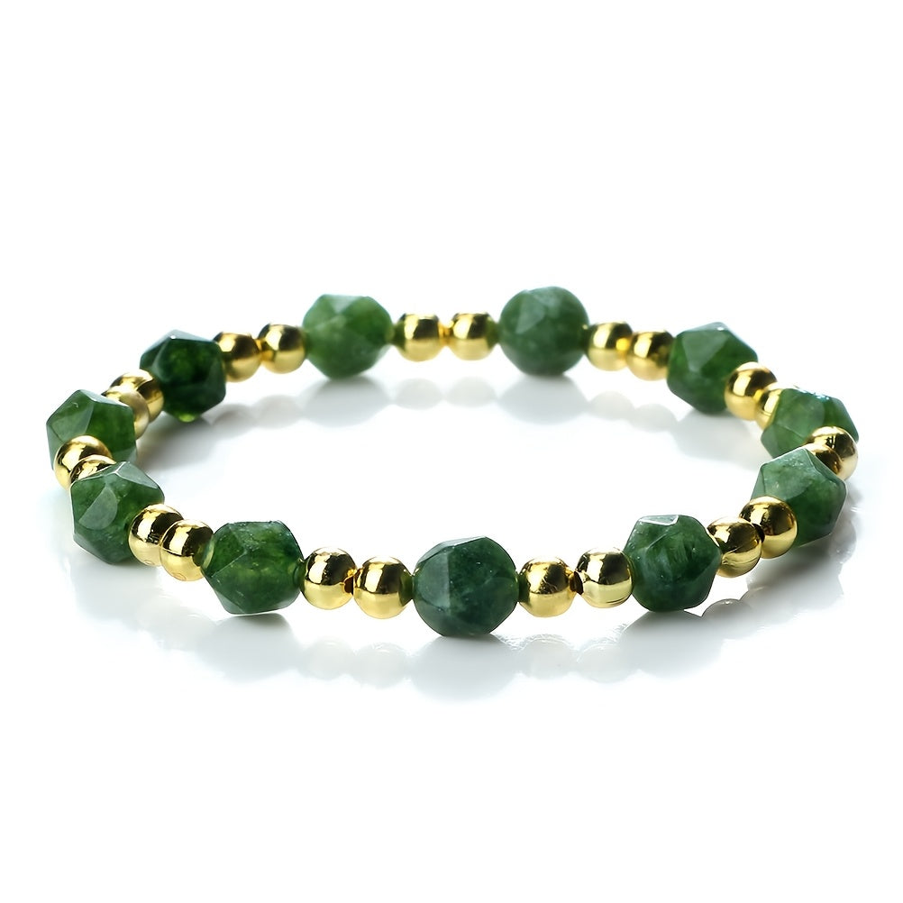 Natural Aventurine and Dongling Stone Beaded Bracelet for Women 8mm Healing Jewelry
