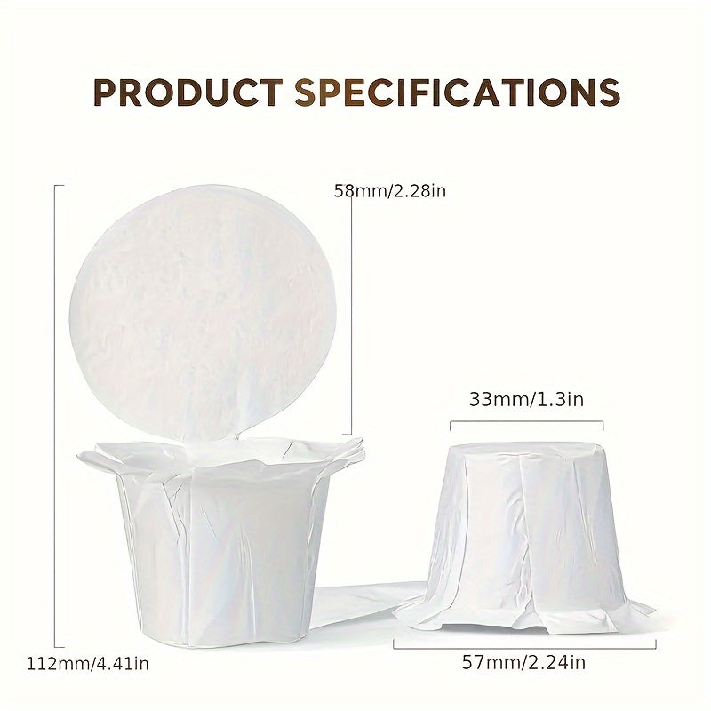 Paquete de 50 filtros de café blancos para uso en K-Cup, preparación, camping, viajes