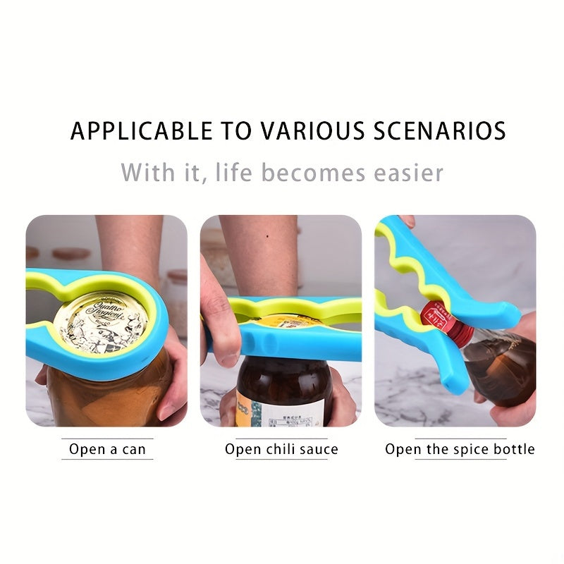 Multi-Functional Can and Bottle Opener with Non-Slip Grip for Easy Opening