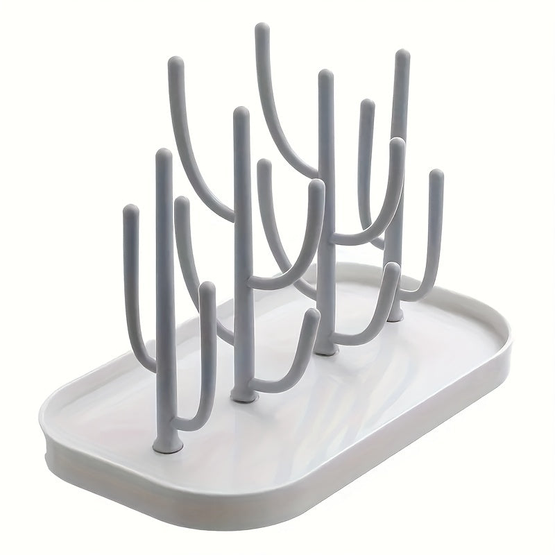 Baby Bottle-Shaped Tree Milk Drying Rack with Dust Proof Cover Kitchen Drying Organizer