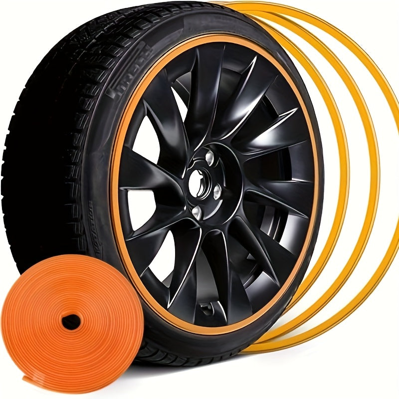 8M Car Wheel Rim Edge Protector Rubber Wheel Hub Rim Guard Scratch Prevention