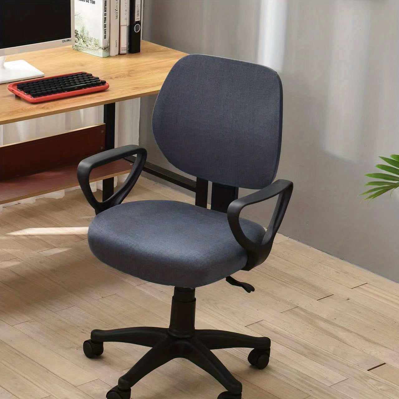 Эластичный чехол для компьютерного стула, спандекс, washable и подходит для офисного или домашнего декора.