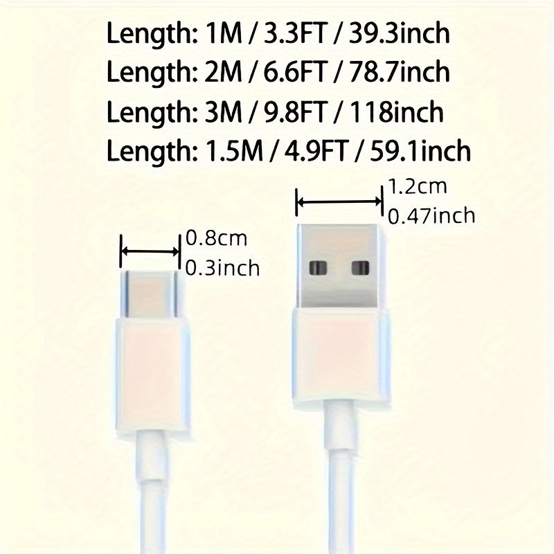 USB Type-C кабель: длины 8м, 5м, 3м, 6A быстрая зарядка для Samsung, Huawei, Xiaomi, камеры, PS5, PS4