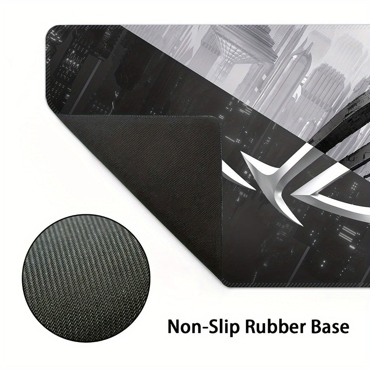 Large Gaming Mouse Pad with Non-Slip Rubber Edges and Washable Surface