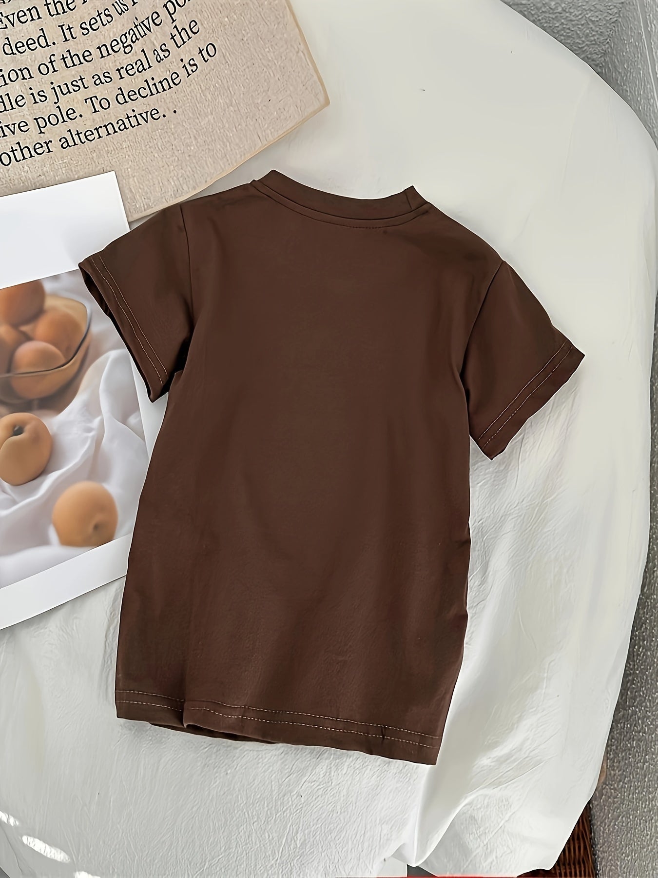 Kids Boys Short Sleeve Embossed Bear T-Shirts Set of Three for Summer