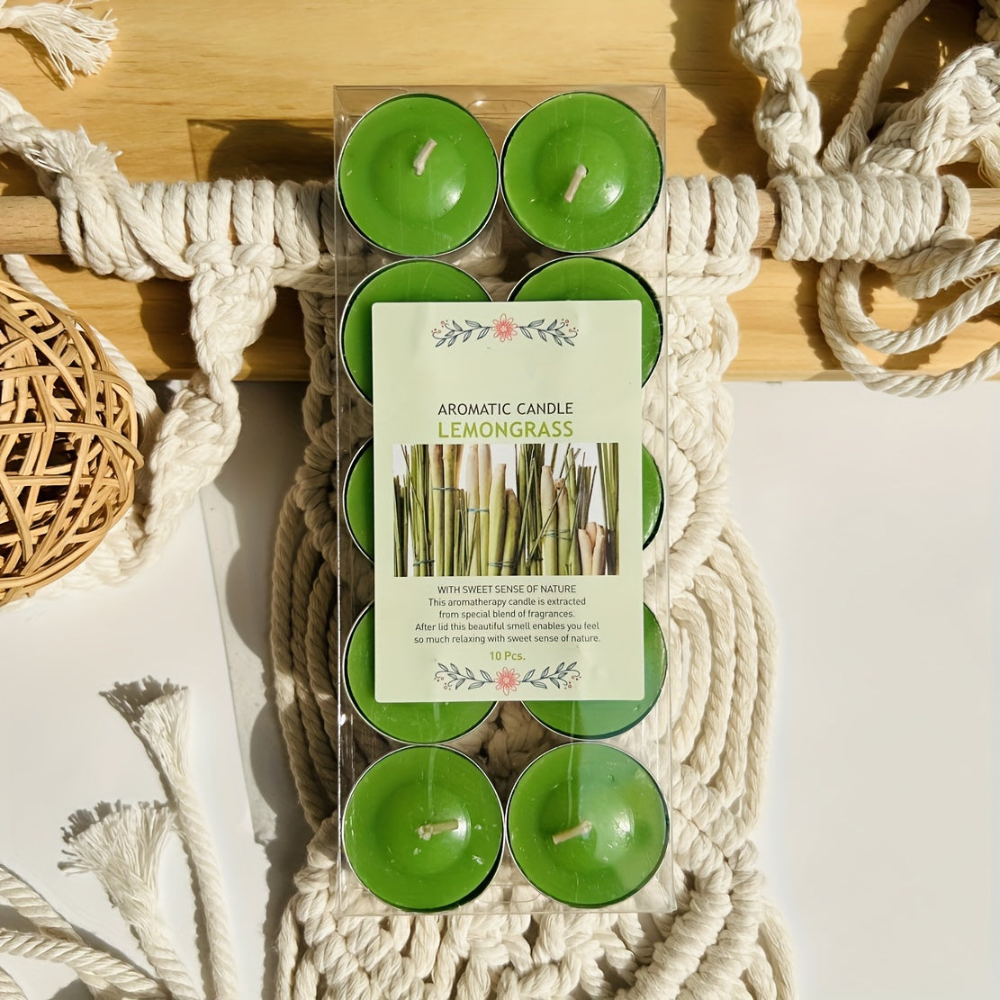 Набор из 10 сильно ароматизированных чайных свечей, идеально подходящих для домашнего декора, свадеб, вечеринок, праздников, спа и ароматерапии.