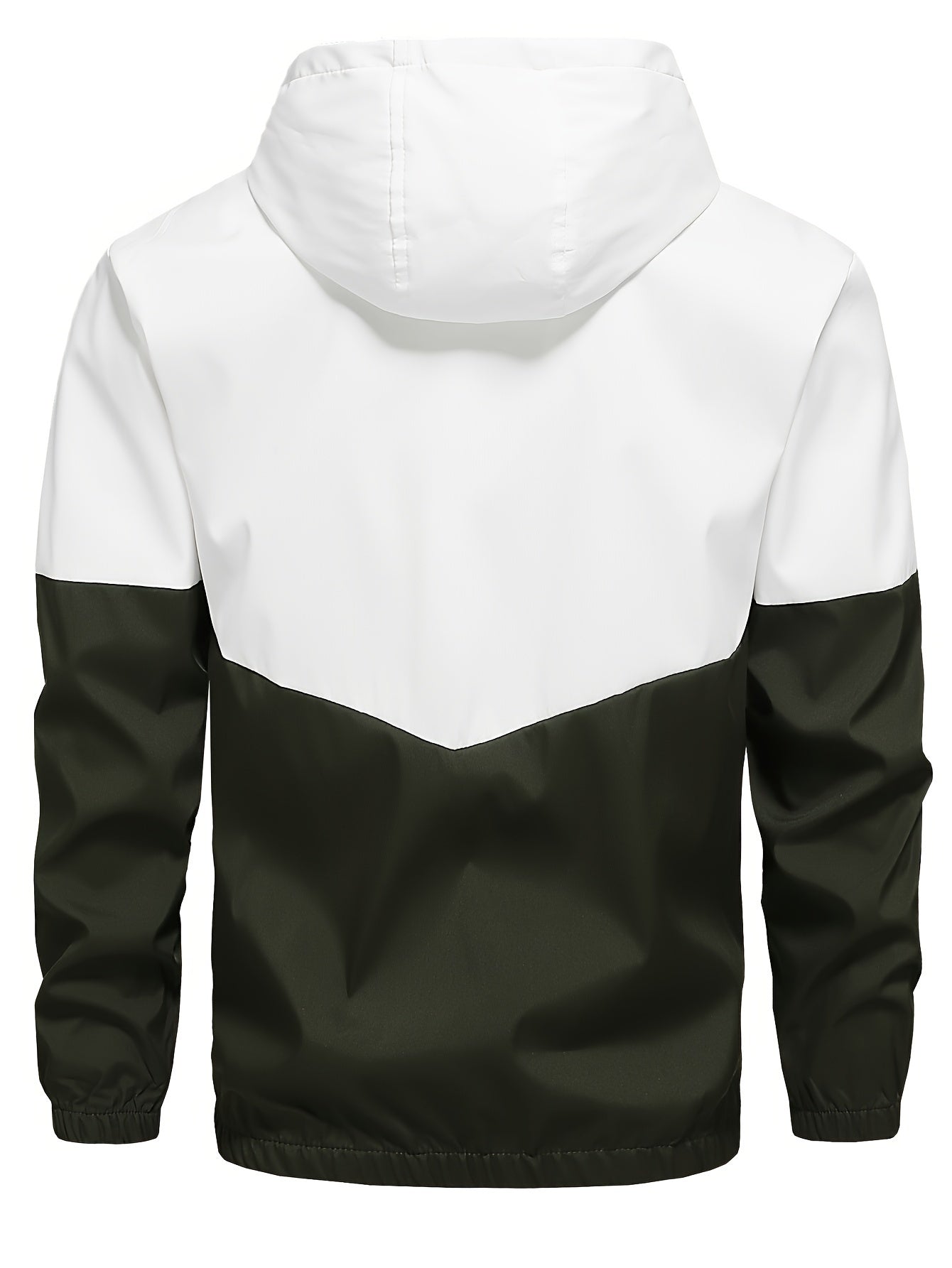 Men's Polyester Sportswear Set Hooded Jacket and Long Pants Solid Color Loose Fit Spring Fall