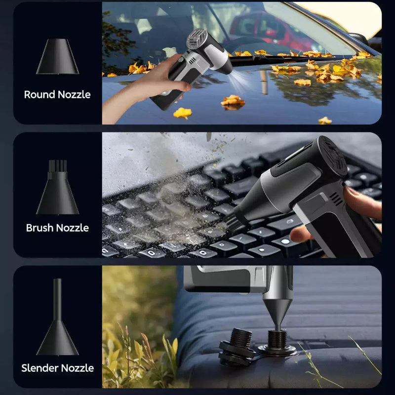 Mini Turbo Fan with Adjustable Speed USB Rechargeable for Dust Snow Leaves Car Pet Hair Indoor Outdoor