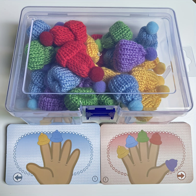 Educational Toy for Kids Age 3+ Finger Toy for Hand Training Color Recognition Crochet Texture