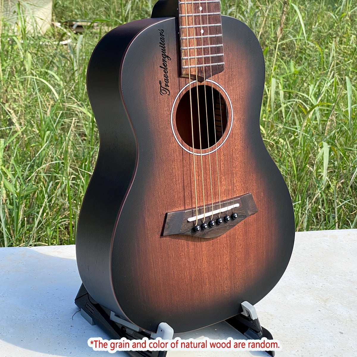 Ultra-Mini Travel Acoustic Guitar with Mahogany Neck and Sides Rosewood Fingerboard 20 Frets