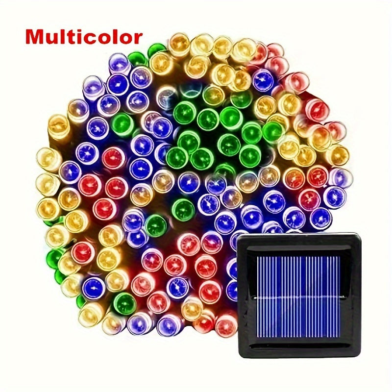 12m Solar String Lights 100 LEDs Multi Blink for Christmas Space Decor