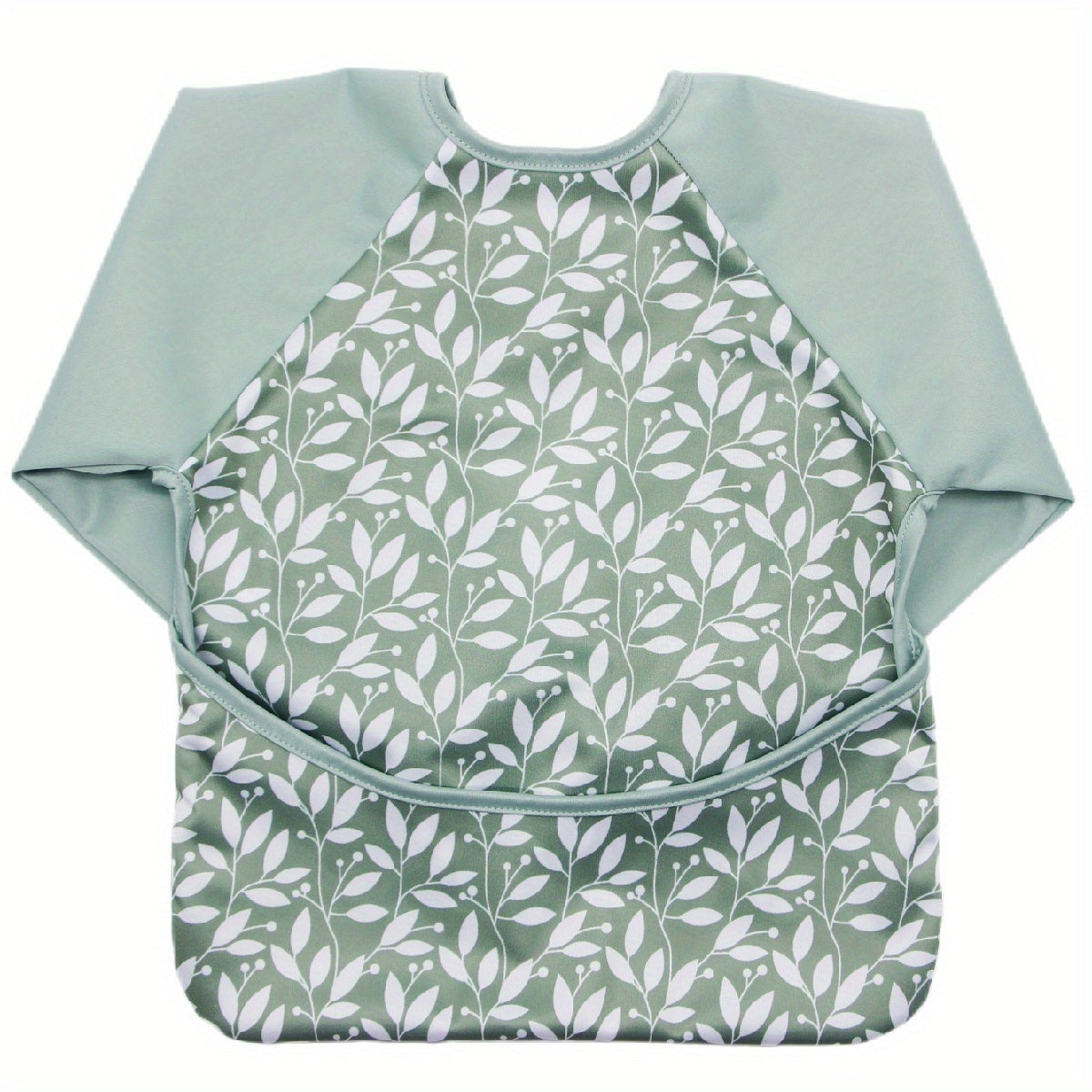 Babero para bebé resistente al agua para niños de 6 a 24 meses con recolector de comida y mangas