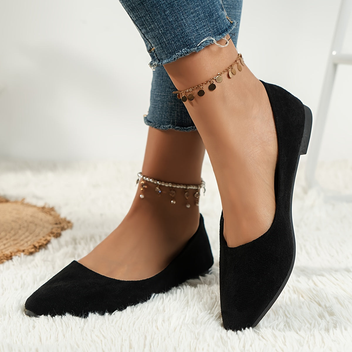 Женские однотонные минималистичные балетки, слипоны для повседневной носки