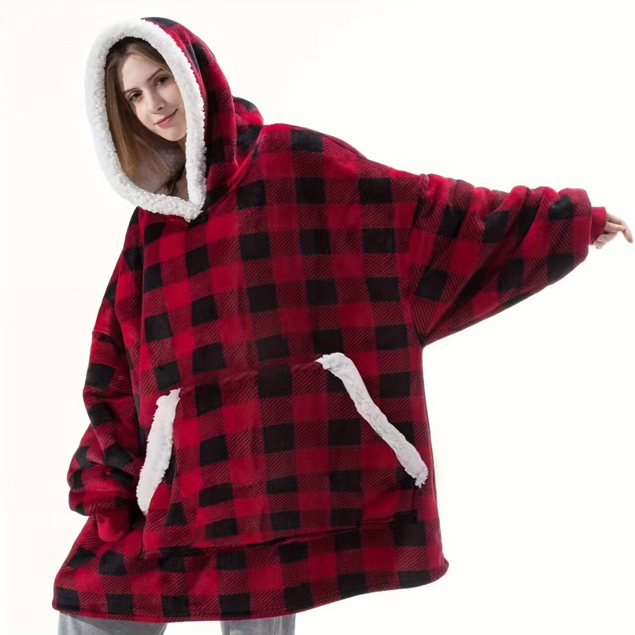 Wearable Blanket for Men and Women Soft Warm Cozy with Large Pocket