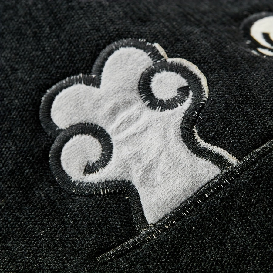 Эластичный чехол для сидений с вышивкой в виде кошачьих лап, комплект чехлов для дивана на все сезоны, пылезащитный защитник мебели для домашних животных, подходит для балкона, гостиной и домашнего декора. Чехол только для подушки.