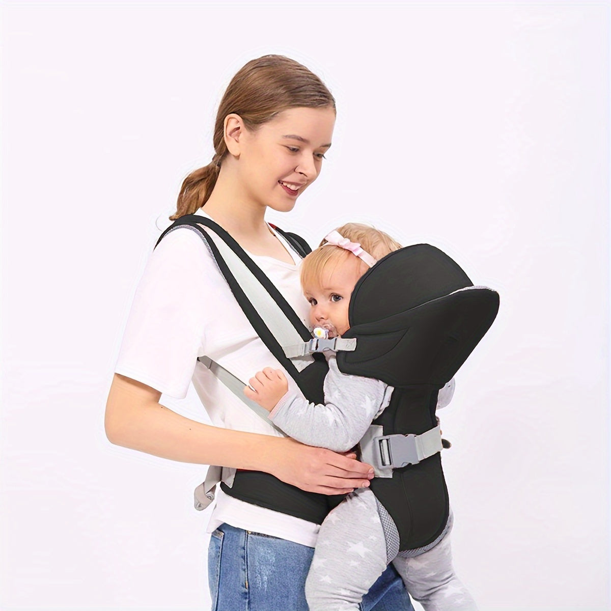 Extra-Large Baby Carrier Backpack with Secure Buckle and Polyester Material