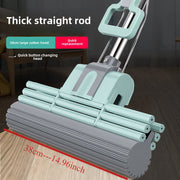 Uy tozalash uchun tez chiqariladigan yuvish tizimli katta shimgichli mop