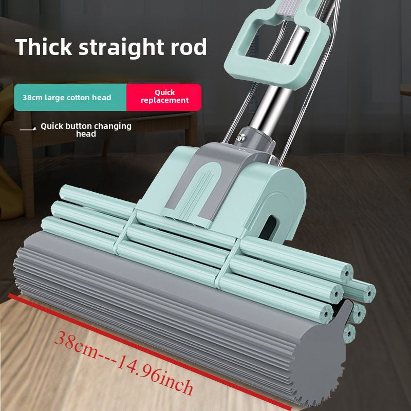 Uy tozalash uchun tez chiqariladigan yuvish tizimli katta shimgichli mop