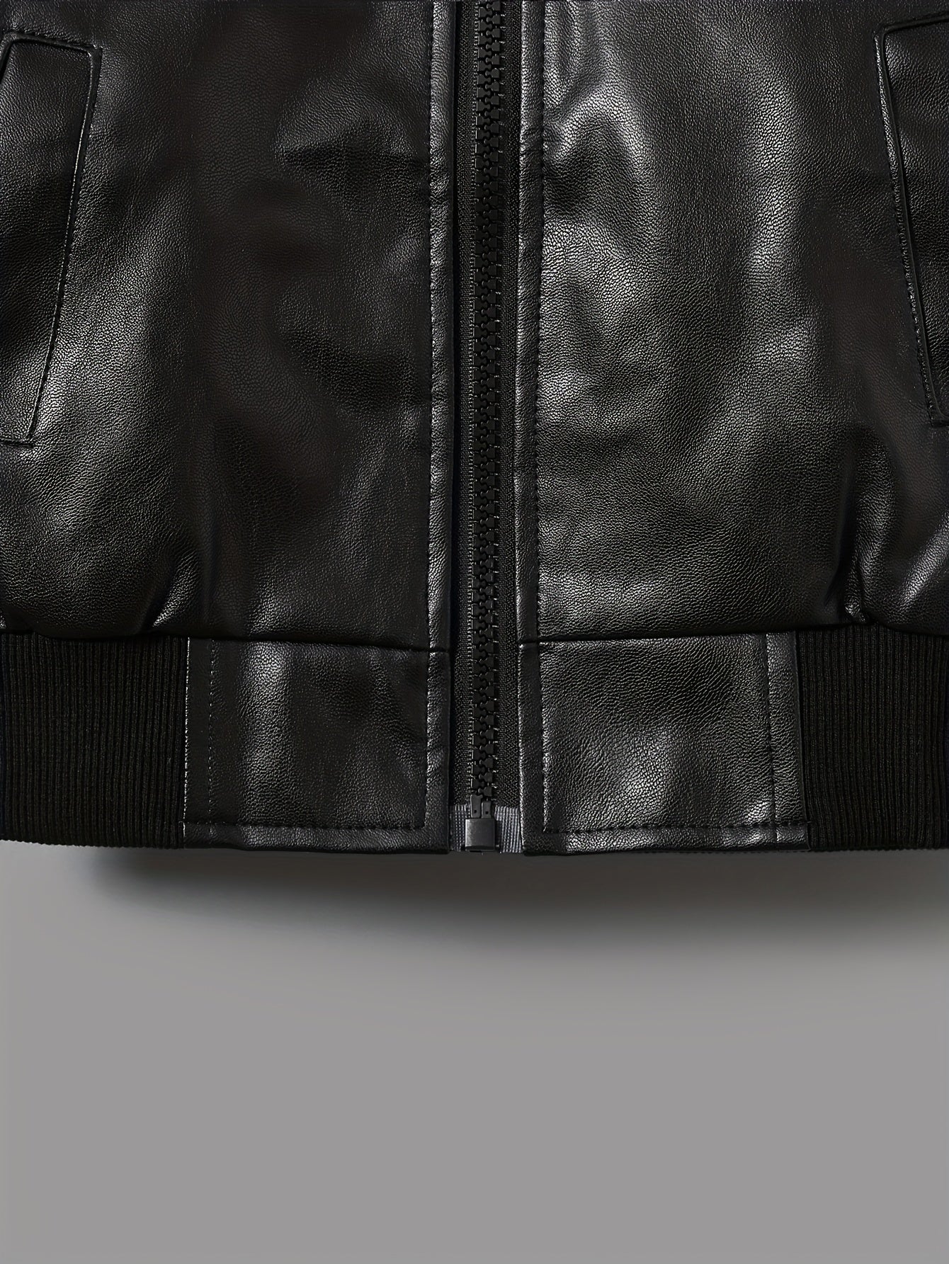 Kids Boys Zip-Up Jacket for Fall and Winter Polyester Solid Casual Over 3 Years