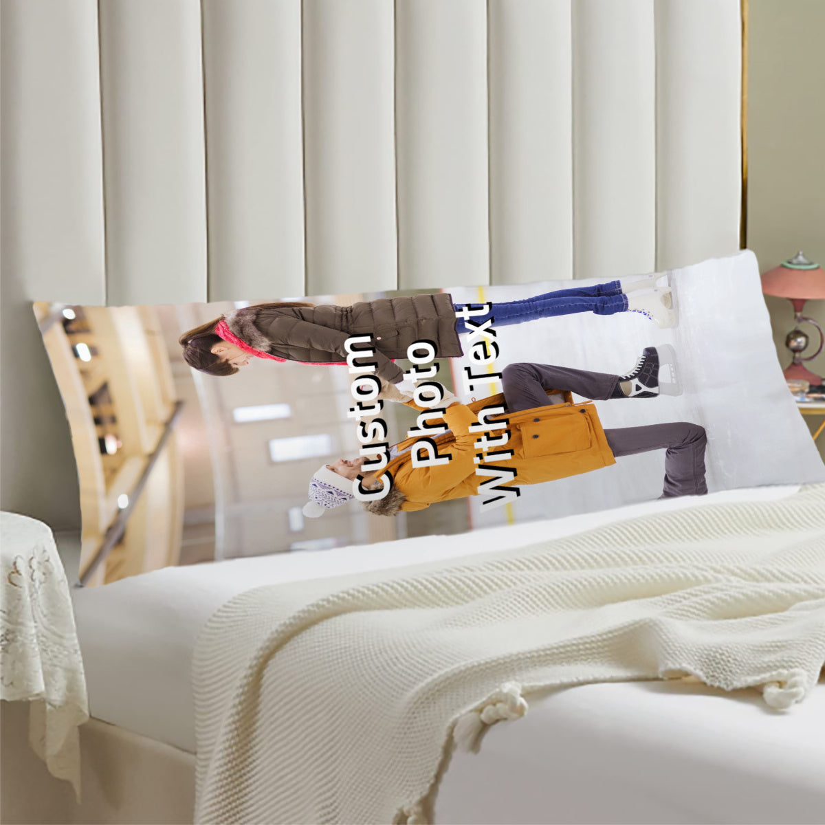 Shaxsiylashtirilgan ikki tomonlama suratli tananing yostiq qoplami, xotira uy bezak sovgʻasi uchun