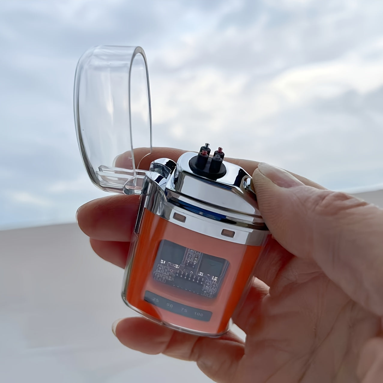 Encendedor de plasma para hombres, sin llama, a prueba de viento, recargable, para acampar y viajar