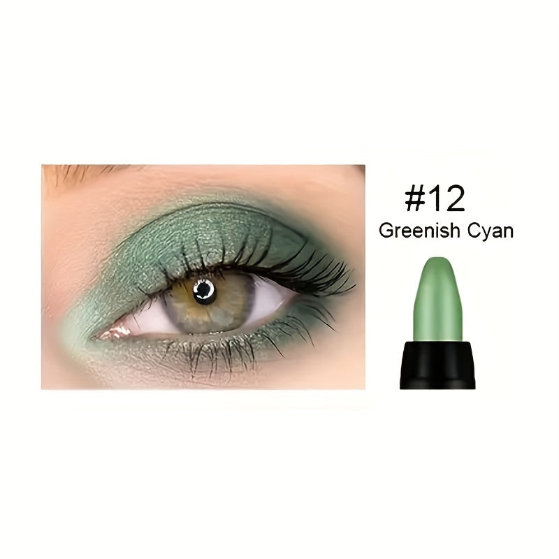 Women Sparkle Metallic Waterproof Eyeshadow Sticks Glitter Blendable Pencils