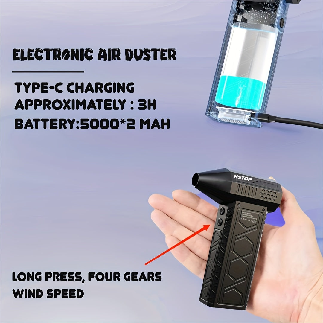 Portable Handheld Turbo Fan Air Blower for Snow Water Dust Removal Rechargeable