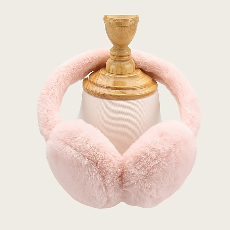 Women's Plush Earmuffs Winter Warm Comfortable Elastic Fit Polyester Fiber