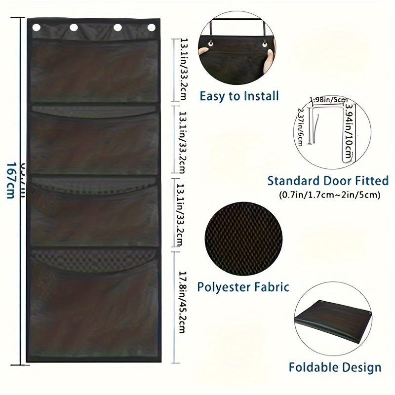 Hanging Stuffed Animal Storage Organizer Bag Breathable Mesh for Bedroom Closet