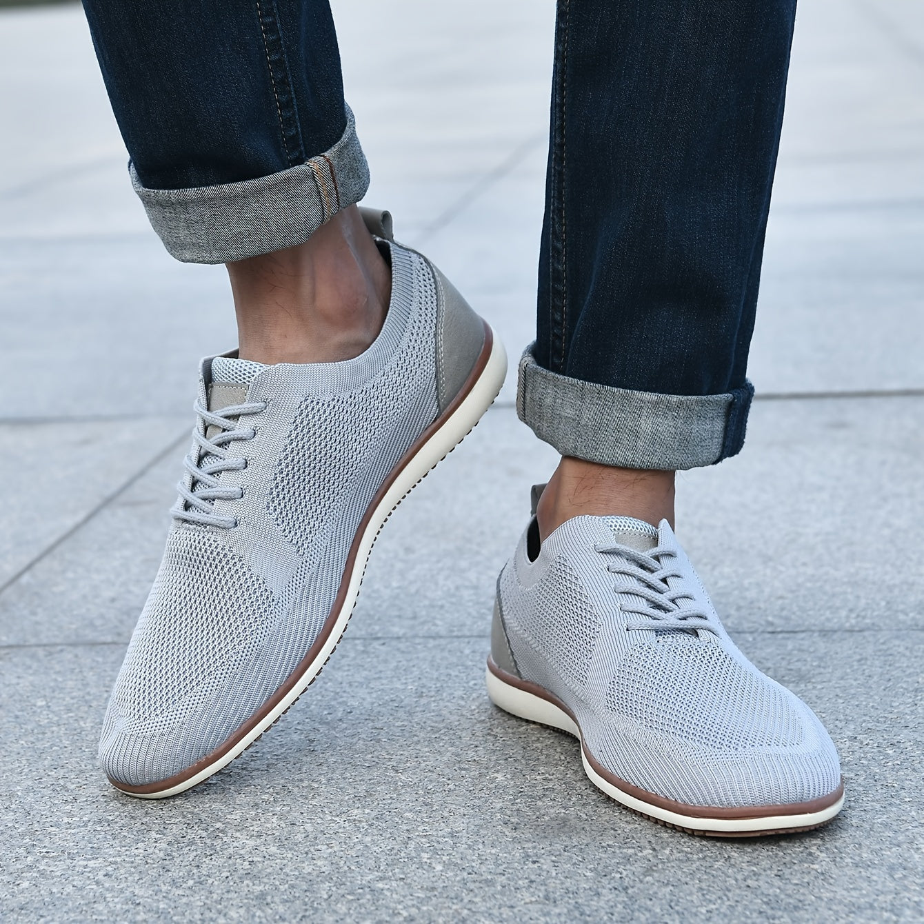 Men's Casual Sneakers Lightweight Slip-On Fabric Upper TPR Sole for Golf Outdoor All-Season