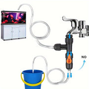 Aquarium Water Changer with Diverter Faucet Connector and Cleaning Tools