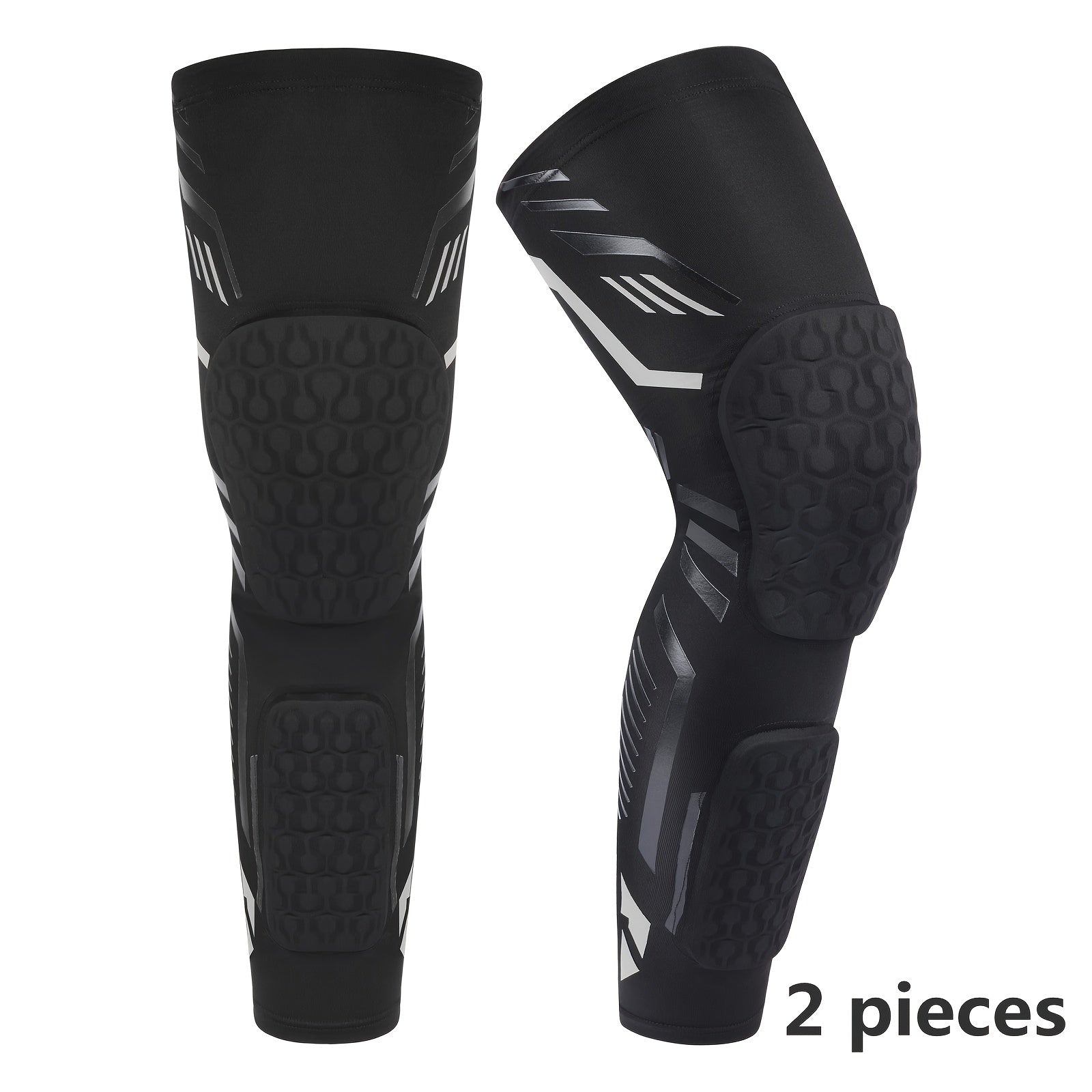 Sports Knee Pads Set Breathable Compression Honeycomb Padding for Patella Stabilization for Basketball Cycling Soccer Rugby