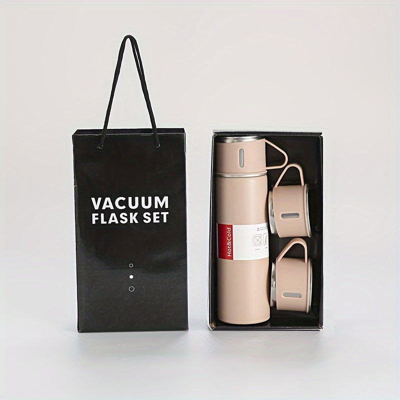 Set of Thermos Cups Stainless Steel 500Ml Hot Cold Beverages Travel Camping