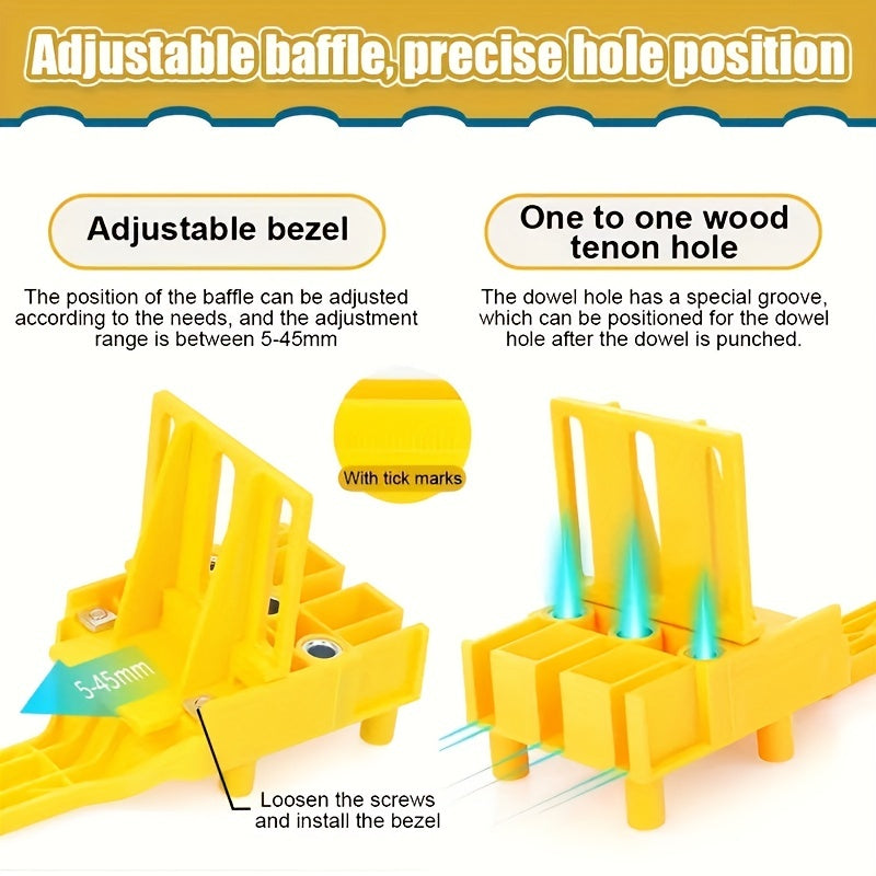 Handheld Drill Guide for Woodworking Dowelling Jig and Hole Saw Tools