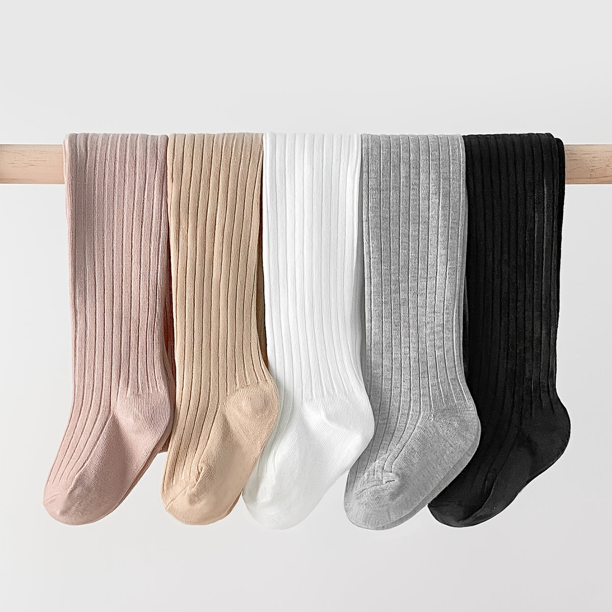 Qizlar Bahor/Kuz Gul naqshli Legginglar - Qulay, cho'ziluvchan, chiziqli dizaynga ega mustahkam rang, kichik moda ixlosmandlari uchun yumshoq to'qilgan taytlar.