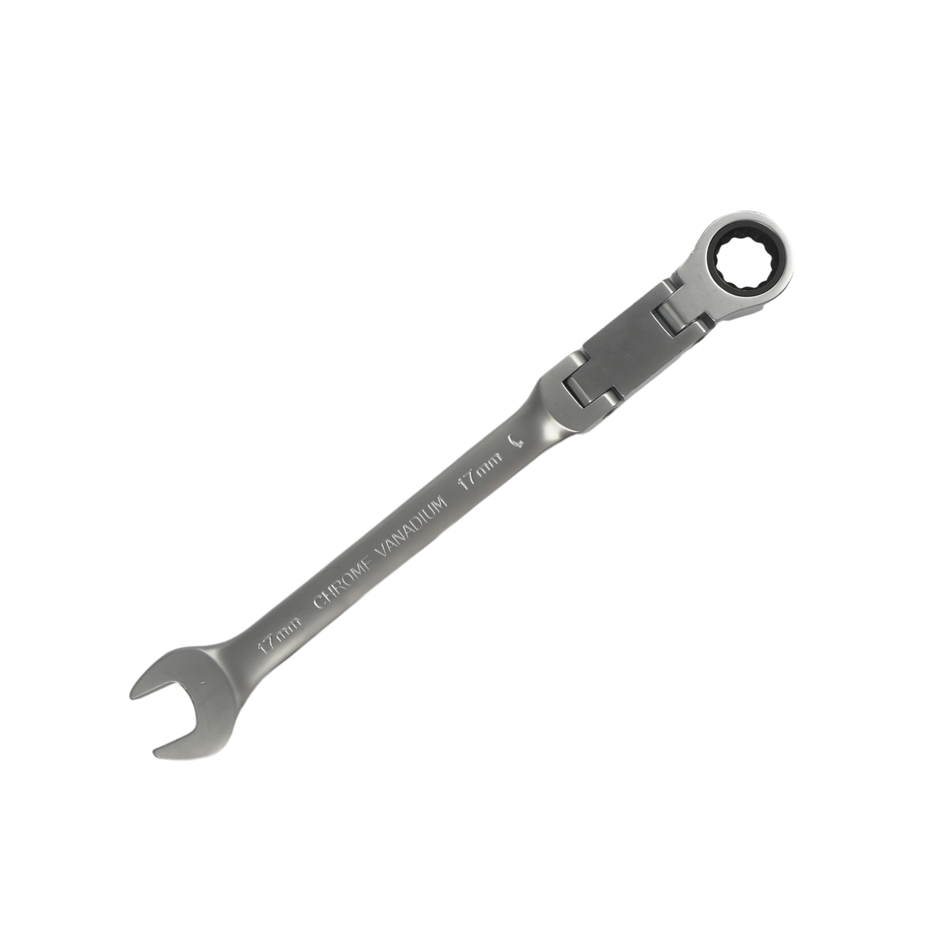 180° Flexible Head Ratchet Wrench Set, 8-19mm, Deep Offset, Dual-Purpose