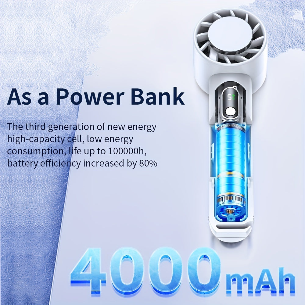Rechargeable Portable USB Fan with High-Speed Cooling and Long-Lasting Battery