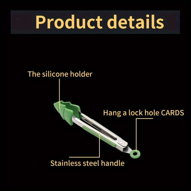 Clip de silicona y acero inoxidable para alimentos, resistente a altas temperaturas, duradero para barbacoa y horneado