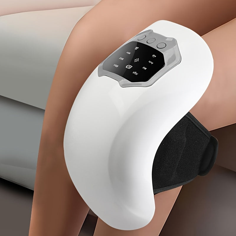 Knee Pain Massager with Hot Compress Vibration Rechargeable Battery LED Display