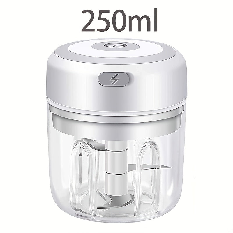 Mini Food Chopper 250ml USB Rechargeable Vegetable Meat Grinder